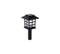 Living And Home Solar Garden Lamp, Japnese House Shape, Black Ip44 6500K Black One Size