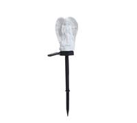 Living And Home Solar Resin Praying Angel Led Garden Ground Light Stake Light Christmas Decoration