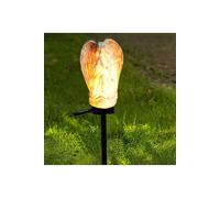 Living And Home Solar Resin Praying Angel Led Garden Stake Light In White White