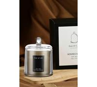Living and Home Soy Wax Lychee & White Tea Scented Jar Candle Home Fragrance Help Sleep 9 x 11.5cm H - Grey