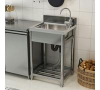 Living and Home Stainless Steel One Compartment Commercial Sink