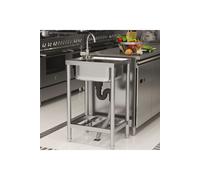 Living and Home Stainless Steel Utility Sink with Shelf for Kitchen Garage Laundry Outdoor in Silver Living and Home Silver