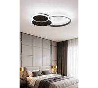 Living And Home Starry Sky Cloud & Circular Modern Led Ceiling Light In Black Black One Size
