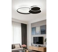Living and Home Starry Sky Cloud & Circular Modern LED Ceiling Light in Black Living and Home Black