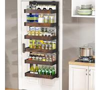 Living And Home Steel And Wood Over The Door Multi Level Kitchen Storage Shelves Brown