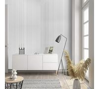 Living And Home Straight Striped Non Woven Fabric Patterned Grey Wallpaper L 950 Cm