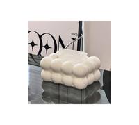 Living And Home Stylish Cloud-Shaped Ceramic Tissue Box Cover Decorative Napkin Holder Tissue Dispenser Storage Container In Cream Cream