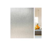 Living And Home Vertical Brushed Privacy Window Film - Self-Adhesive Translucent Light Filtering Effect In White White One Size