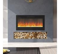 Living And Home Wall Mounted Or Inset Led Electric Fire Fireplace 12 Flame Colors Adjustable With Remote Control 40 Inch