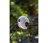 Living And Home Waterproof 4 Digit Combination Disc Padlock In Silver Silver One Size