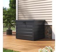 Living And Home Waterproof Metal Outdoor Garden Storage Box Lockable Flat Top 200 L