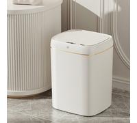 Living And Home White 11L Battery Powered Automatic Motion Sensor Rubbish Bin, 22Cm W X 20Cm D X28Cm H