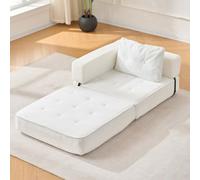 Living And Home White Folding Sofa Bed With Pillow