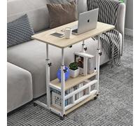 Living And Home White Maple Double-Decker Bed With Adjustable Height And Movable Study Desk, 60Cm (W) X 40Cm (D) X 90Cm (H)