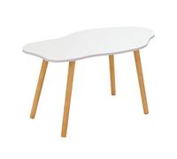 Living And Home White Modern Cloud Shaped Single Tier Coffee Table, 80Cm (W) X 40Cm (D) X 42Cm (H)