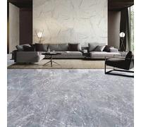 Living and Home White Square Stone Effect Floor Tiles - Brilliant Grey - 24 Pcs