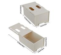 Living And Home White Under-Desk Drawer-Style Storage Organizer Box, 33Cm W X 44.5Cm D X 7.5Cm H