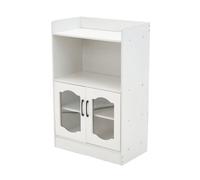 Living And Home White Wooden Sideboard Storage Cabinet With Microwave Counter, 60Cm (W)