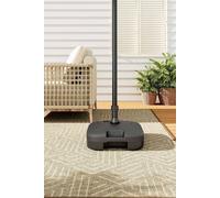 Living And Home Windproof Portable Parasol Base - 20Kg 38Mm Heavy Duty Fillable Weight For Cantilever/banana Umbrellas In Black Black One Size