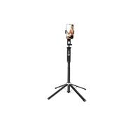 Living and Home Wireless Extendable Mobile Phone Selfie Stick Tripod with 2 Fill Lights - Black
