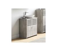 Living and Home Wooden Freestanding Bathroom Under Sink Storage Cabinet - Light Oak