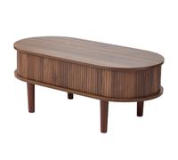 Living And Home Wooden Oval Lift-Top Coffee Table With Hidden Compartment