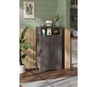 Living And Home Wooden Sideboard Storage Cabinet In Grey Grey One Size