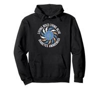 Living Bold Living Blue Diabetes Awareness Pullover Hoodie