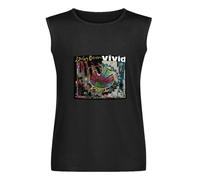 Living Colour Vivid Vinyl Cd Cover Mens Black Sleeveless T-Shirt Graphic Tee Printed Unisex Vest Tank Tops Shirt M