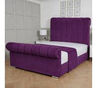 Living Comfort Bedz Orion Upholstered Gas Lift Storage Bed with 48 Inch Headboard in Purple | Size: Super King Living Comfort Bedz Purple Super King