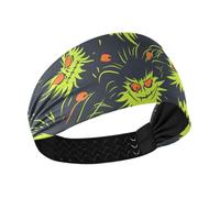 Living Dead Green Halloween Cooling fabric headbands for women Elastic wide head bands for women's hair for Running Yoga Running hiking diademas para mujer