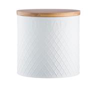 Typhoon Living Embossed Bread Bin 26cm White