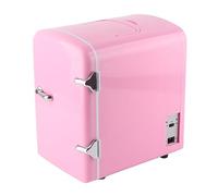 Living Enrichment Mini Fridge 4L Skincare Fridge Portable Small Refrigerator Cooler and Warmer for Skin Care Drinking AC 120V DC 12V(UK Plug -Pink)