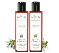 Living Extra Virgin Olive Oil for Hair, Skin & Face | Cold Pressed, 100% Pure & Natural - 400 ML (Pack of 2)