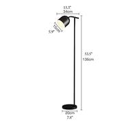 Living Floor Lamp Lamp with Wrought Iron Base Lampshade 53.5in Metal Tall Mini Lamp Standing Modern Standing Lamps for Room Home Decoration