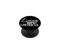 Living Hope 1 PETER 1:3 Inspirational Motivational Design PopSockets Adhesive PopGrip