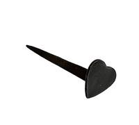 Living Ideas Hand Forged Heart Shape Coat Hooks - Wrought Iron Handmade Heart Head Nails - Antique Finish Designer Wall Hooks
