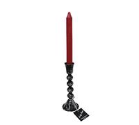 Living Ideas Hand Forged Metal Candle Holder Wrought Iron Handmade Stick for Tapered Candles, Table Vintage Decor Centrepiece Holders Home Anniversary Wedding Party, Black Antique Finishes