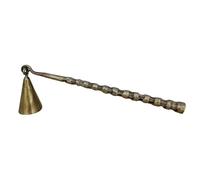 Living Ideas Hand Forged Metal Candle Snuffer - Wrought Iron Handmade Candle Extinguisher with Classic Look & Antique Gold Finish
