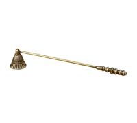 Living Ideas Handmade Solid Brass Candle Snuffer Farmhouse Modern Candle Extinguisher with Long Handle, Antique Brass Candle Snuffer Gift for Candle Lovers Classic Look Gold Wick Candlesnuffers