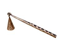 Living Ideas Iron Polka Dots Candle Snuffer Wrought Iron Blacksmith Candle Extinguisher Gift for Candle Lovers Classic Look Antique Copper Finish Wick Candlesnuffers