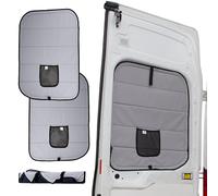 Living in a Bubble Insulated Blackout Rear Door Window Covers for Ford Transit 2015-Current Full Metal Door (Pair). Van Life Essentials & Camper Accessories