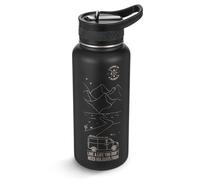 Living in a Bubble Insulated Water Bottle 32oz. Stainless Steel with Ceramic Coating Inside - Black