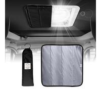 Living in a Bubble Magnetic Insulated Roof Vent Sun Cover for MaxxAir Fan, Fantastic Fan, RV Fan Vent Cover, 42x42cm - Grey