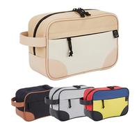 Living in a Bubble Premium Magnetic Bag. Durable Cordura Fabric Travel-Ready Toiletry Pouch for Camping, Traveling, Hiking, Family Trip, Beige, Rugged, Outdoor Functional