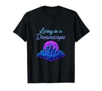 Living in a Dreamscape Neon Vaporwave Cityscape T-Shirt