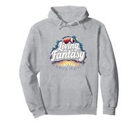 Living in a Fantasy Football Fan Dream Pullover Hoodie, Adult Unisex, Heather Grey, L