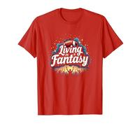 Living in a Fantasy Football Fan Dream T-Shirt, Men, Red, L
