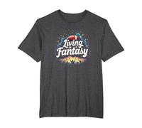Living in a Fantasy Football Fan Dream T-Shirt, Men's Big and Tall, Dark Heather Grey, 4X Tall