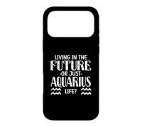 LIVING IN THE FUTURE OR JUST AQUARIUS LIFE? Case for iPhone 17 Pro Max